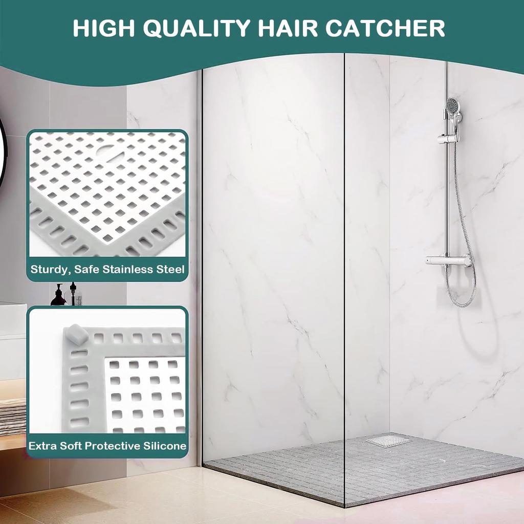 Stainless Hair Catcher for Bathroom - Shower Floor Sink Cover Filter,