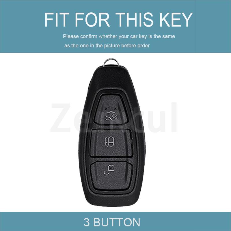 Auto Shell For Ford C-Max S-Max Kuga Ii Ecosport Fiesta Iv Focus Iii Galaxy Fusion Mondeo Iv B-Max Car Key Case Cover Keychain