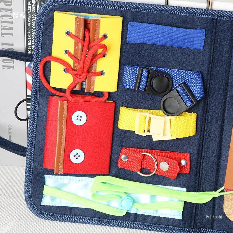 Montessori Clothing Package: Hand-Eye Coordination with Unbuttoning, Lacing, Zippers & Buttons for Early Education