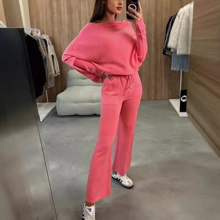2024 Women's Solid Color Fashion Commuting Two-Piece Set