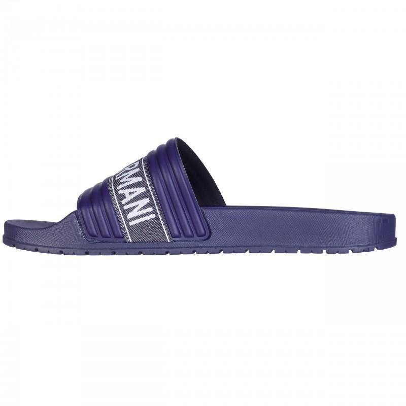 Emporio Armani Herren Marineblaue Badeschuhe Neu - Größe: 43