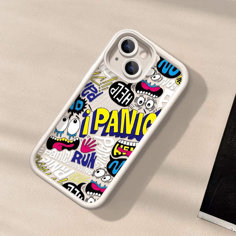 Full Protection Shockproof Case for Apple iPhone Air 17 16 15 14 Pro/Pro Max/Plus/E Series , Fashionable Funny Graffiti Pattern Phone Shell