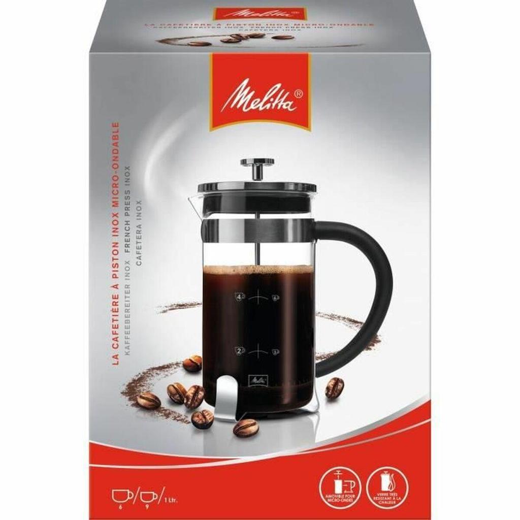 Melitta Premium French Press 1L 8 Cups Transparent