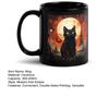 Yousheng Personalized Black Cat Mug Ceramic Coffee Mug Double-Sided Printing Tea Cup Halloween Novelty Drinkware for Cat Lovers