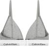 Calvin Klein Modern Attraction Wireless Soft Support Removable Padding Triangle Cup Bra Women Underwear Coconut-Gray QF5650-020