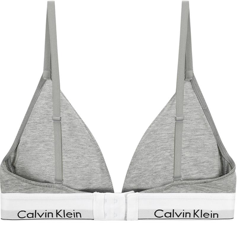 Calvin Klein Modern Attraction Wireless Soft Support Removable Padding Triangle Cup Bra Women Underwear Coconut-Gray QF5650-020