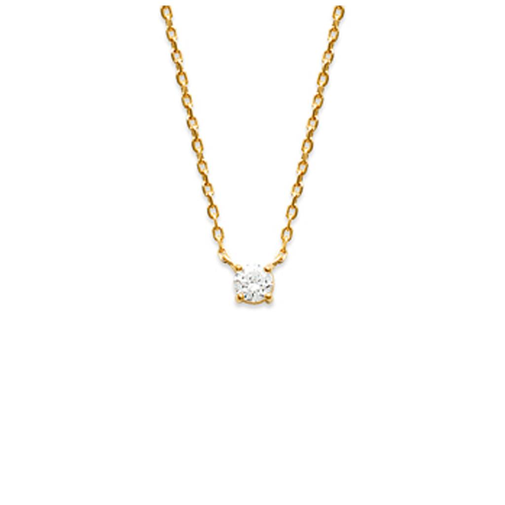 Les Trésors De Lily [P9265] - Collier Plaqué Or 'Essentiel' blanc doré - 4 mm