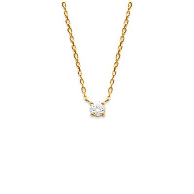 [P9265] - Gold Plated Necklace 'Essentiel' White Gold - 4 Mm
