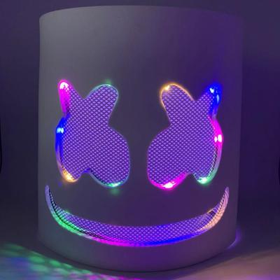 Masque LED Lumineux Tendance Costumes d'Accessoires de DJ Fournitures Lumineuses Lumière Néon Masque Marshmallow Pour Festival de Musique Boîte de Nuit Danse