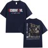 90s Vintage Resident Evil Leon Kennedy Graphic T Shirt Mens Cosplay Fashion Cotton Short Sleeve Tshirt Y2k Casual Streetwear