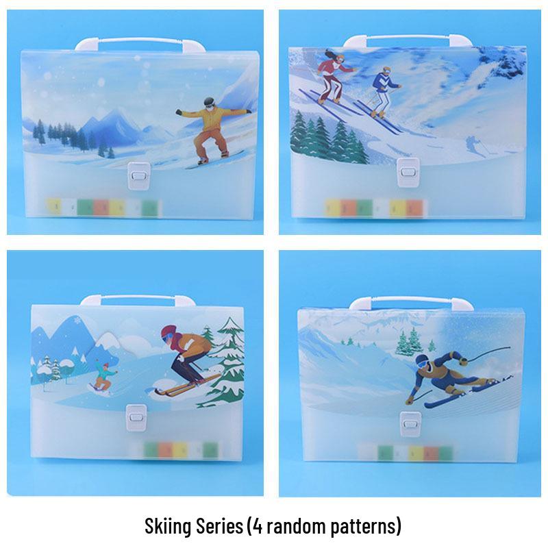 Student Accordion A4 Folder: 13 Pockets, Snap Closure Document Organizer