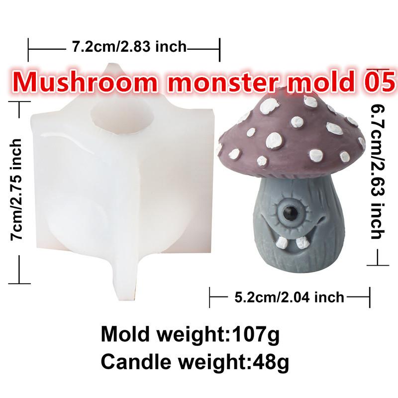 3D Creative Mushroom House Silicone Candle Mold DIY Creepy Mushroom Halloween Mold Perfect Aroma Candles  Gypsum Crafts