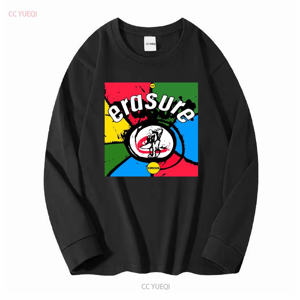 Erasure der Zirkus Aktives T-Shirt Logo Lustig Größe S bis 5XL Vintage gewaschen Lässig Unisex Gestreckt Weich Grafikdesigner Kleidung