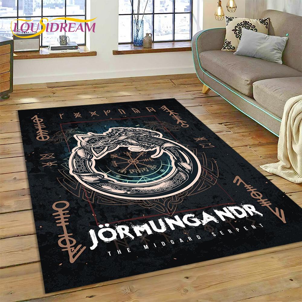 Severská vikingská mytologie Odin Valhalla Koberec Kobereček pro Domov Obývací pokoj Ložnice Pohovka Vstupní rohožka Dekorace, dětský Koberec Protiskluzová Podložka na Podlahu