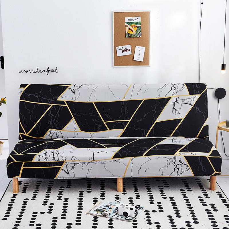 Armless Sofa Cover, Fully Enclosed Integrated Sofa Cover, Foldable Sofa Bed Cover, Fabric, Double and Triple Bed, Dust-proof