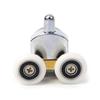 Set of 4 Curved Shower Door Rollers 23/25mm Top and Bottom Shower Glass Door Wheel Quiet Shower Door Pulley Replacement