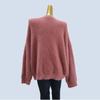 Large Design Round Neck Loose and Lazy Style Autumn and Winter Imitation Mink Milk Huhu Soft Glutinous Tops Sweater Women's Knitted Coat