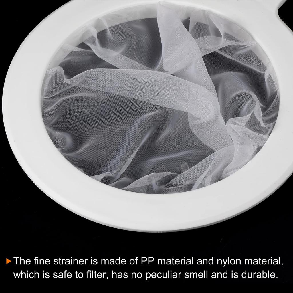 PATIKIL 235 x 145 mm Food Filter 100 Kitchen Mesh Filter Fine Mesh Sieve with for and Soy White Strainer, Mesh, Strainer, Handle, Juice, Coffee, Milk,