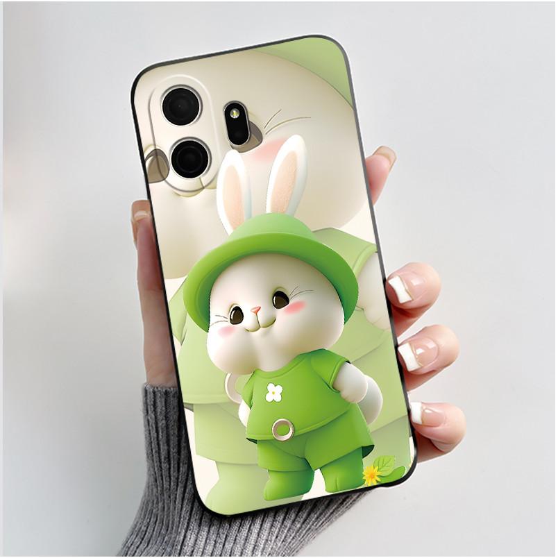 For TCL NxtPaper 70 Pro Case Luxury Cute Love Rabbit Funny Soft Black TPU Silicone Phone Case For TCL NxtPaper70 Pro Back Cover