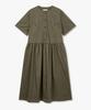 STUDIO TOMBOY Round Neck Two-Pocket Tunic Dress _Khaki_9106241205