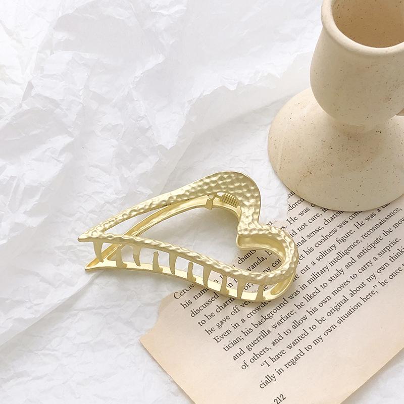 Women Fashion Gold Hollow Geometric Hair Claw Retro Hair Clips Barrette Hair Crab Hair Clips Headband Hairpin Hair Accessories