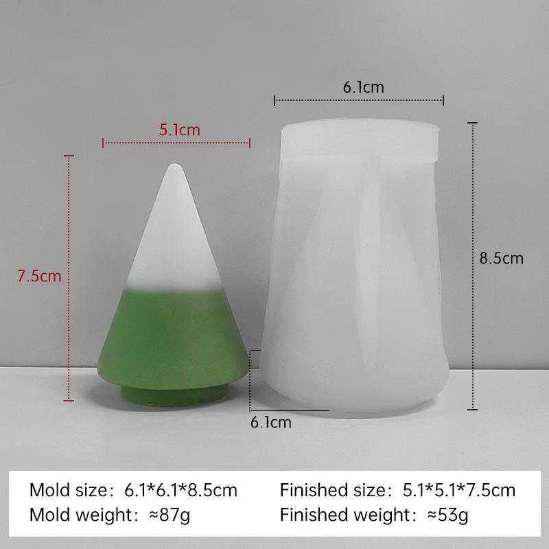 Creative Christmas Tree Silicone Candle Mold DIY Aroma Plaster Resin Molds Christmas Decoration Candle Making Supplies