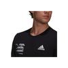 Adidas Letter Print Round Neck Breathable Loose Running Training Short Sleeve T-Shirt Men Tops Black GU0285