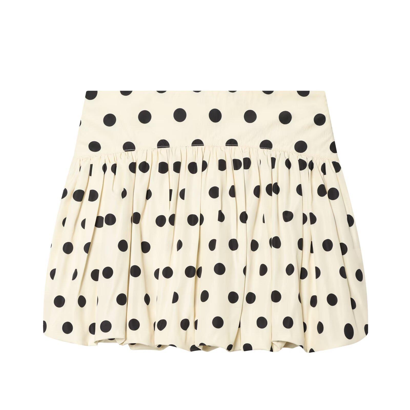 European and American style, new women s fashion, chic, versatile fashion polka dot balloon skirt pants 1608033 XS