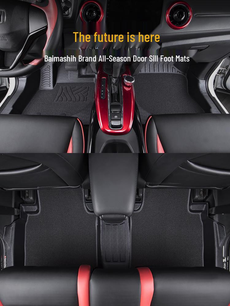 Honda XRV Floor Mats (2015-2024 Models) - Fully Enclosed TPE, Dongfeng Modified, Car-Specific.