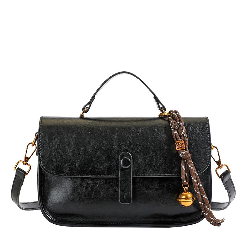 Wholesale Niche Simple and Versatile Fashionable Portable Small Square Bag Women's Leisure Commuting Solid Color Shoulder Messenger Bag