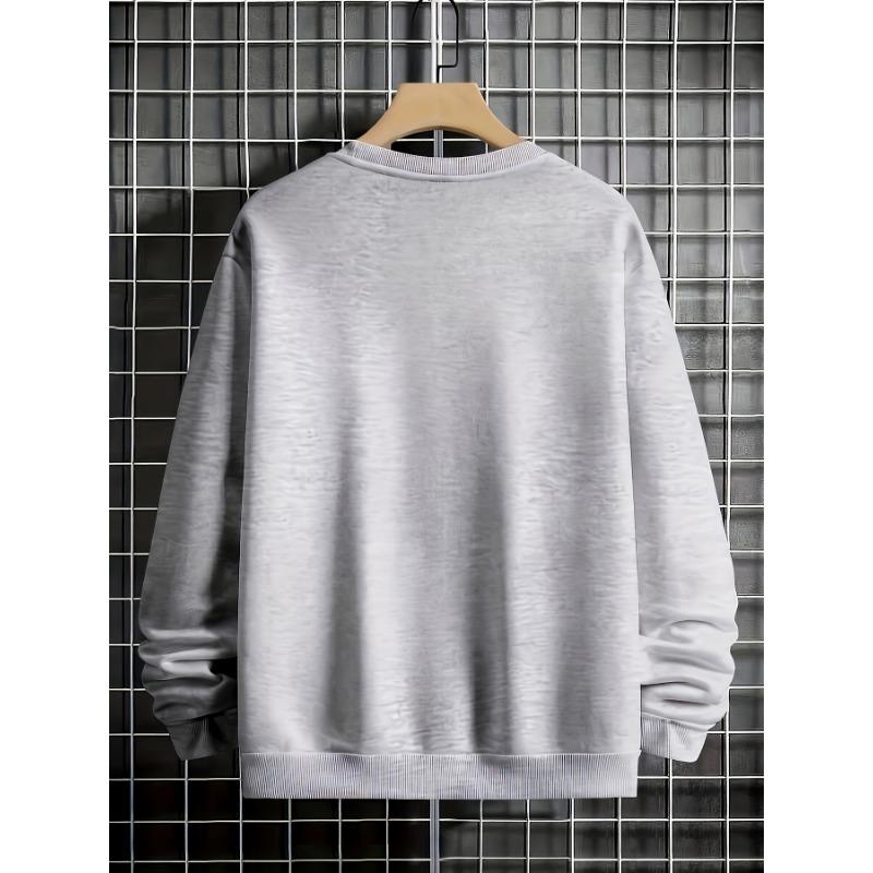 Europäische Größen Jungen Basketball Print Muster Lässiges Sport Herbst Winter Langarm Sweatshirt, Warmes Rundhals Oberteil, Bequeme Outdoor Kleidung.