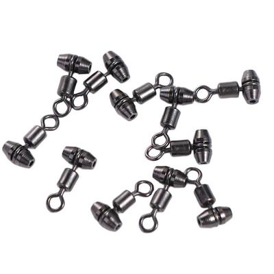 10pcs Fishing Swivels 3-way Stainless Steel Fishing Connector Rolling Bearing Swivel Hook for Carp Tackle Accessories Tool