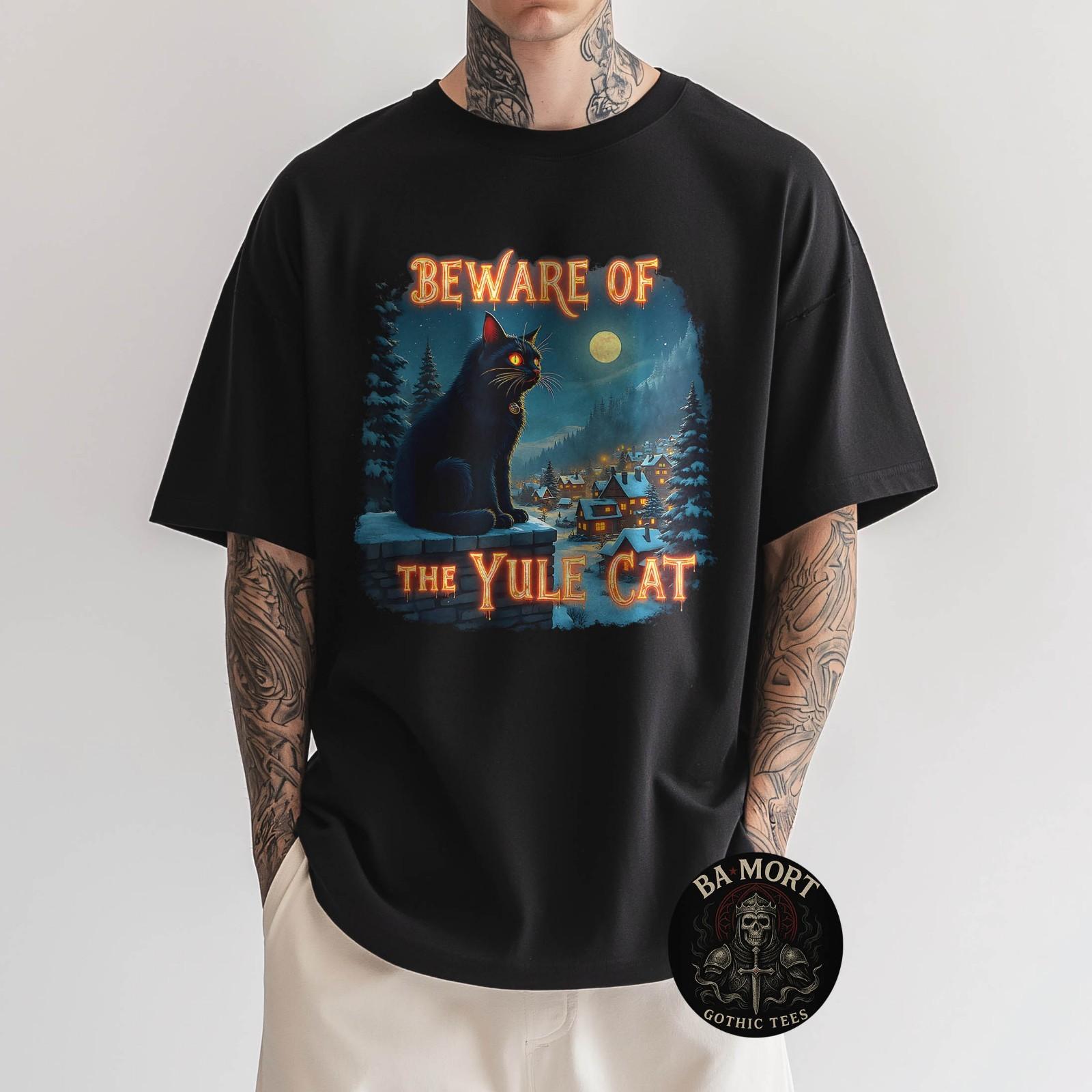 Retro Beware The Jlaktturinn Yule Cat Icelandic Trend T-Shirt Unisex T-Shirt XXXXL