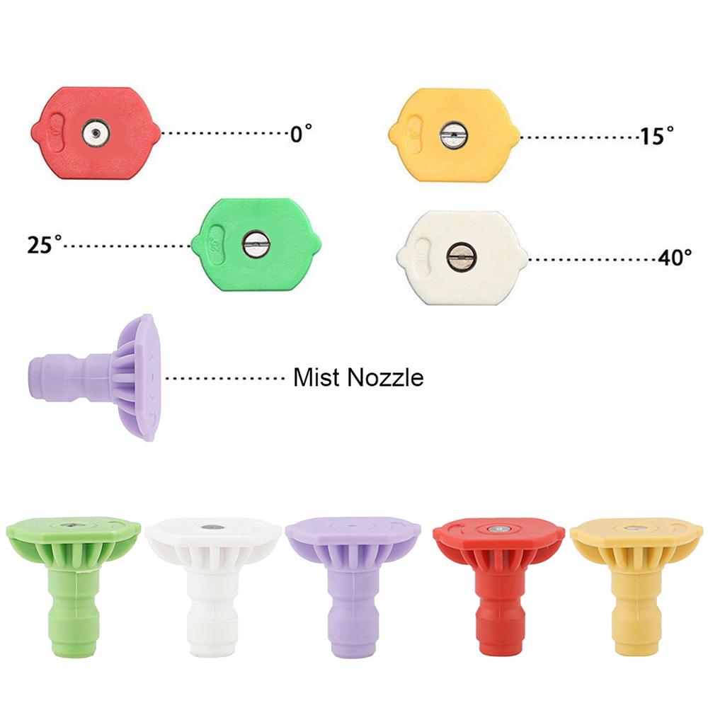 

7/5 шт. 1/4 дюйма, распылительная насадка для мойки высокого давления автомобиля, наконечник 5000 фунтов на кв. дюйм 0, 15, 25, 40, 60 градусов, распылительная насадка для полива