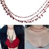 Personality Red Blood Drop Clavicle Chain Crystal Irregular Blood Necklace Dripping Blood Chokers Wedding Jewelry Gift