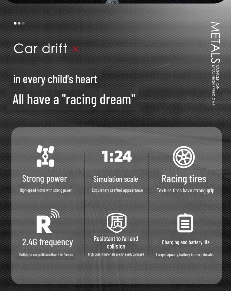 1:24 High-Speed RC Drift Car AE86 - Rechargeable Electric Four-Wheel Drive Toy for Kids