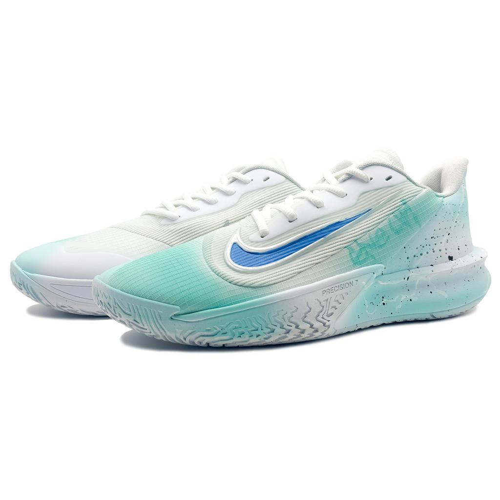 Nike Precision 7 Abrasion Resistant Low top Basketball Shoes Men's Mint Green FN4322-100(Team1108-)