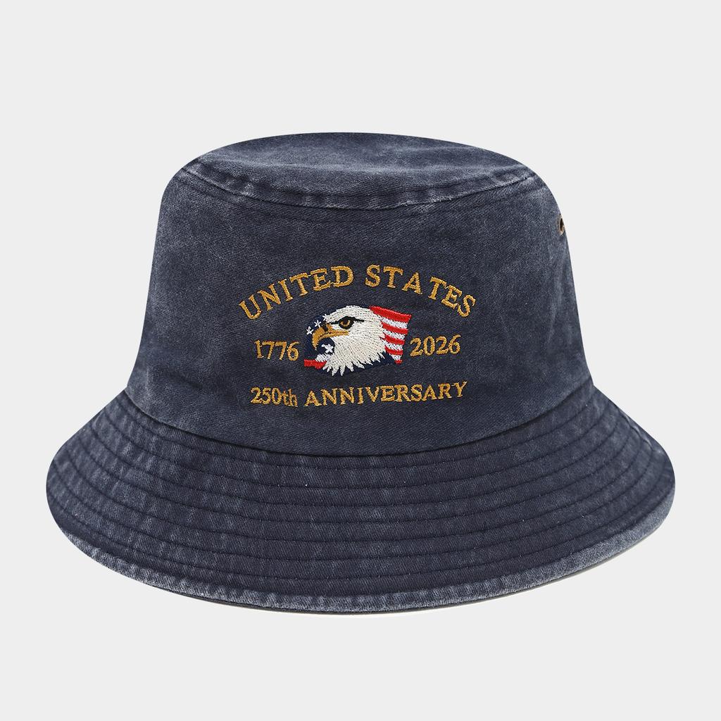 Washed Fisherman's Hat Wide Brim Bucket Hat Windproof Portable Outdoor Hat
