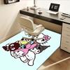 Office Rug Hello Kitty, Sanrio Characters Anti-Slip Rug, Machine Washable for Living Room, Bedroom, Office, Multiple Sizes, Bedroom Mat, Decorative Ma
