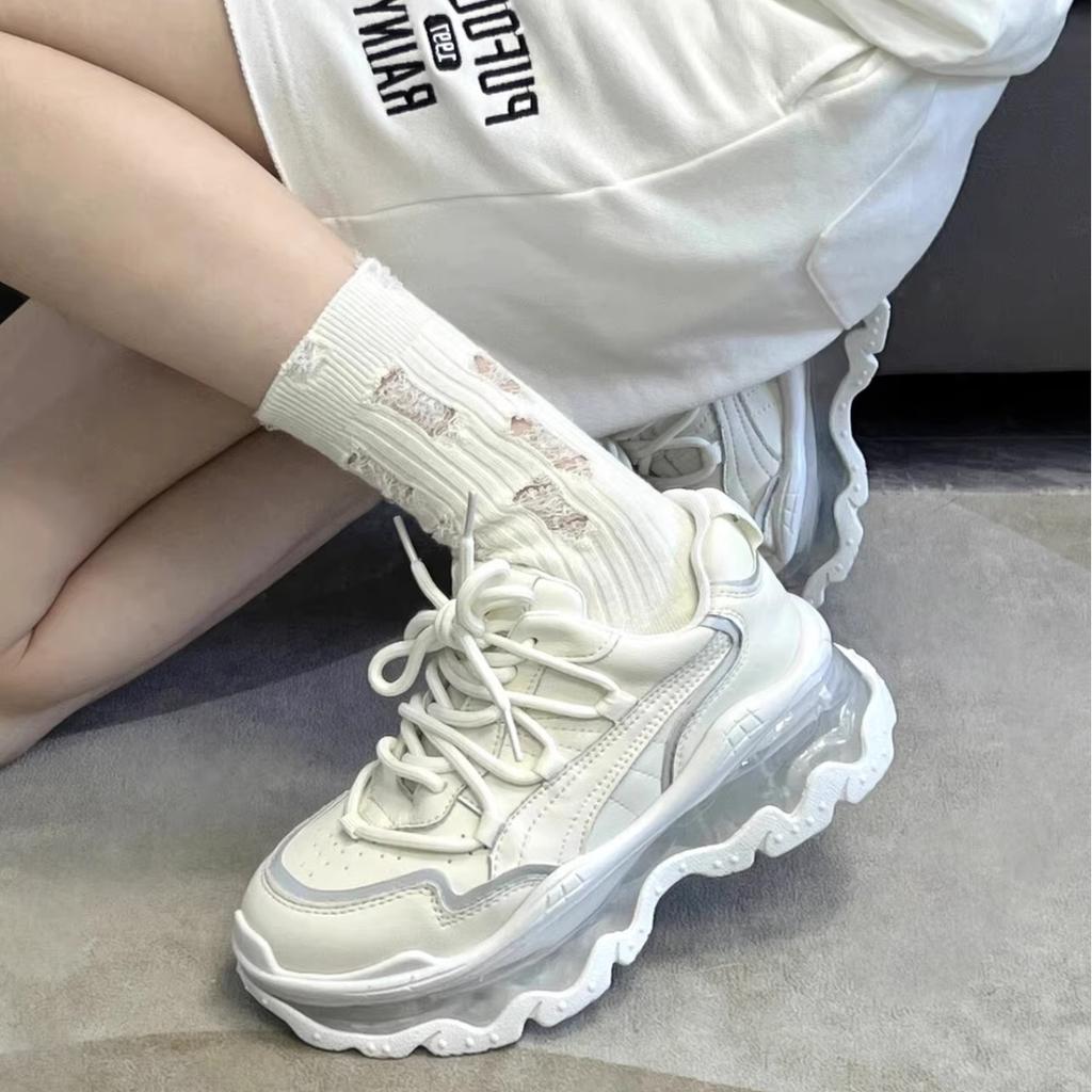 Haute Couture Version! Weiße Dad-Schuhe Damen Sport- und Freizeitschuhe Plateau vielseitig 2025 Frühling und Sommer höhenverstärkende Laufschuhe