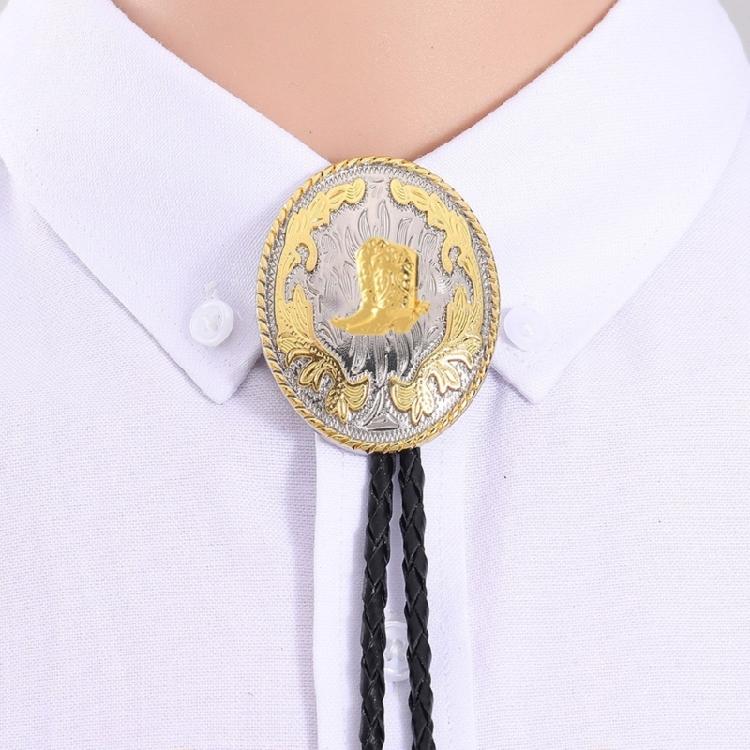 Distinctive Men's Leather Bolo Tie Men Leather Rodeos Necktie Garment Accessory for Parties And Casual Wear