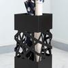 Azumaya-kk Umbrella Stand, Black, Steel, Removable Water Tray, Approx. W15.5 X D15.5 X H49cm, Slim, Square, for Entryways, LFS-186BK