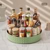 360 Rotating Seasoning Storage Rack Kitchen Storage Spice Rack Non-Slip Cabinet Organizer Tray Plate Cosmetic Organizer Bin