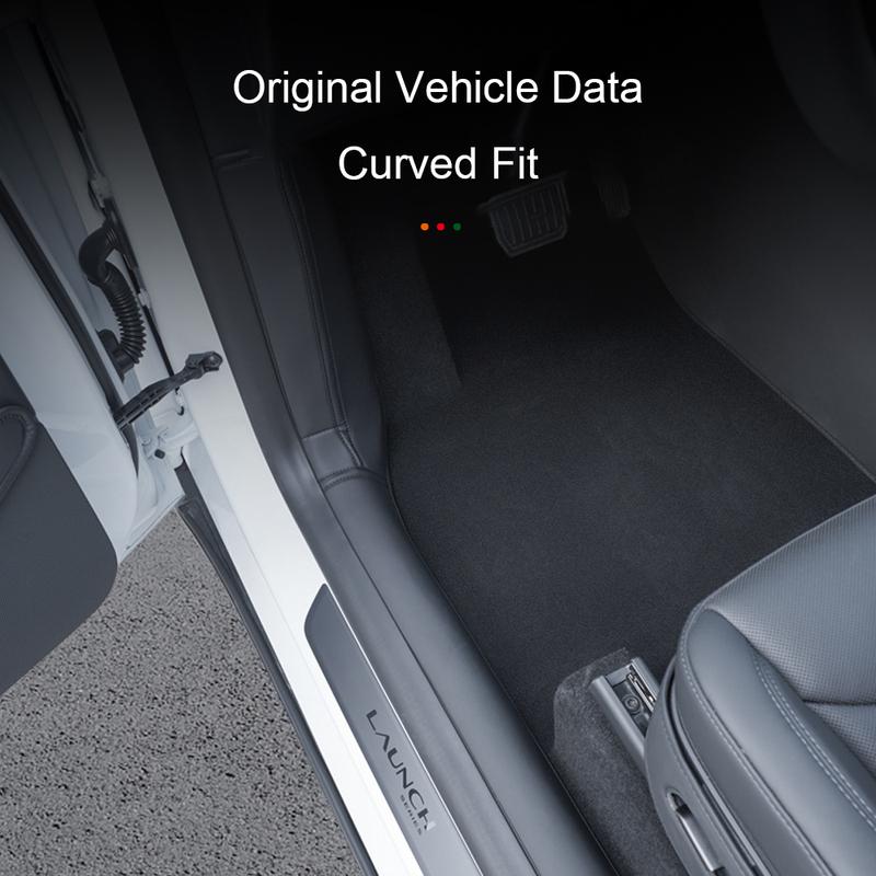 For Tesla Model Y Juniper 2025 Leather Threshold Strip Guard Pad Door Sill Protector Kit Door Welcome Pedal Threshold Strip Pad