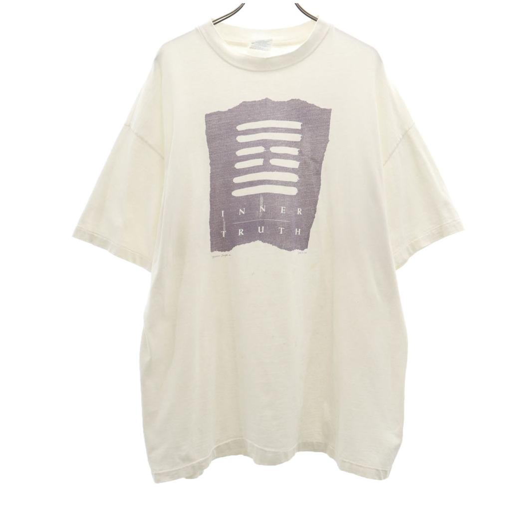 Hanes 90s Made in USA Old Short sleeve T-shirt XL BEEFY-T single stitch Men's Used