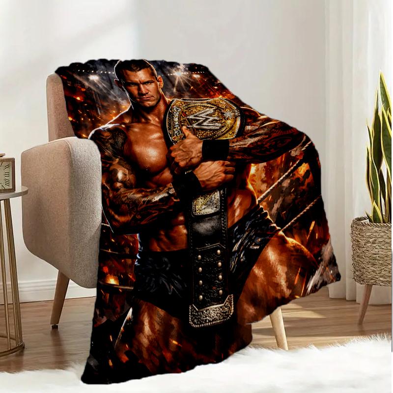 Wrestling Champion With Wwe Title Blanket Lightweight Ideal Bedding Blanket Perfect for Travel, Living Rooms, Offices, Sofas, Fan Christmas Gift