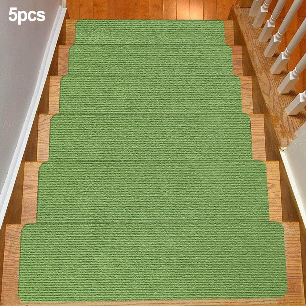 Non-slip Solid Wood Carpet Stair Treads Floor Stair Protectors Device Wash Mat