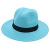 Spring and Summer Selling Straw Hat Square Black Ribbon Hat for Men and Women Jazz Hat Panamahat