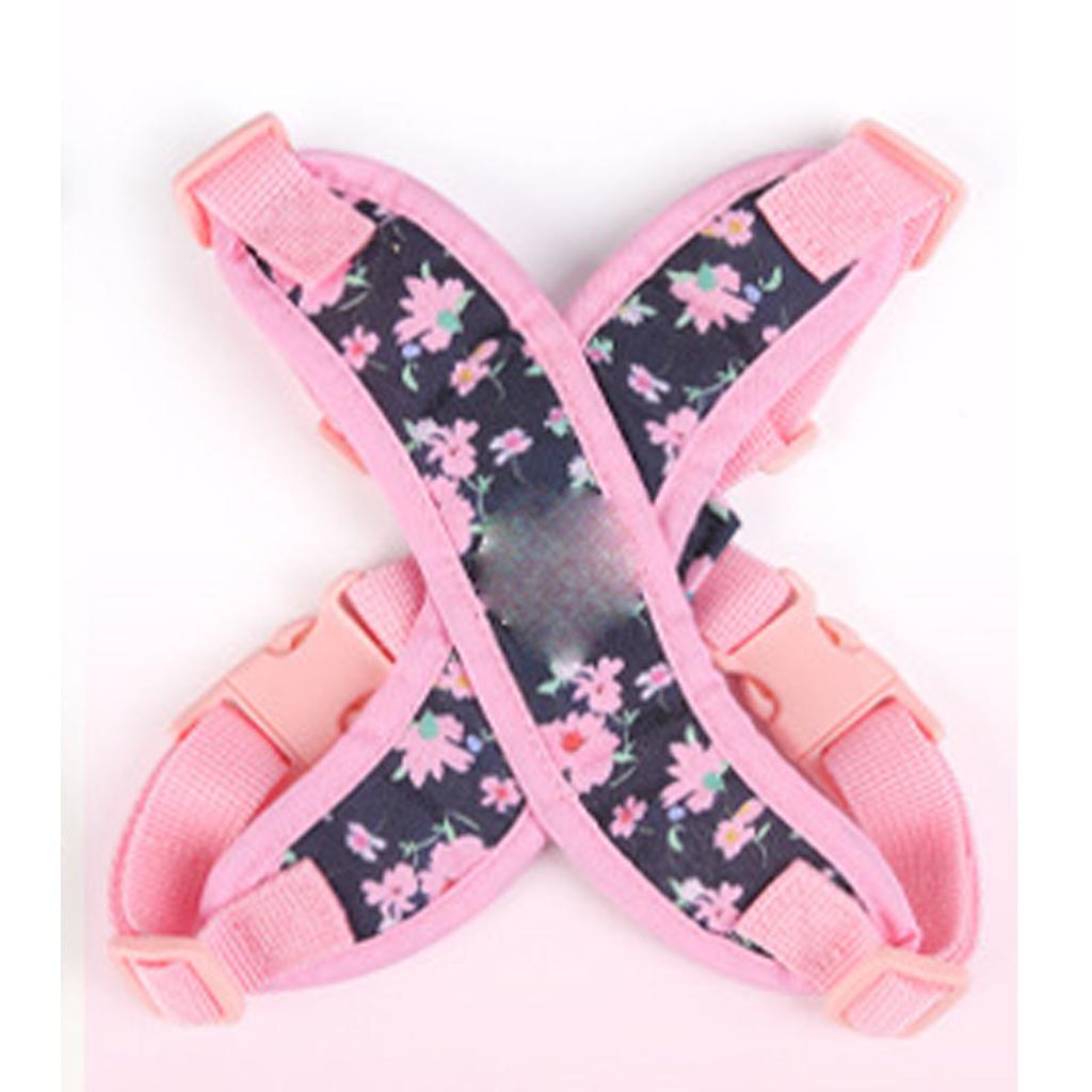 Kleine Hund Brust, X-förmige Haustierweste, Leichte Explosionsgeschützte Blumenmuster Welpen Brust- & Rückenleine