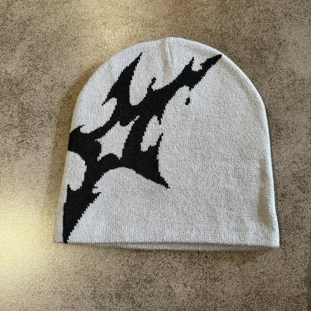 Y2K Jacquard Knitted Hat Hip-hop Casual Skullcap Fashion Winter Hat for Men Women